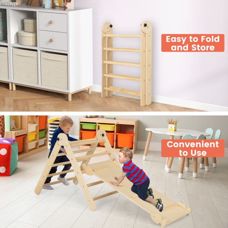 3-In-1 Climbing Set Foldable and Adjustable Kids Triangle Set