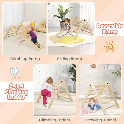3-In-1 Climbing Set Foldable and Adjustable Kids Triangle Set